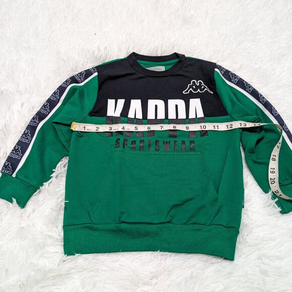 Kappa Unisex Crew Neck Green Pullover Loopknit with long sleeve Sweatshirt NWOT - Picture 5 of 9